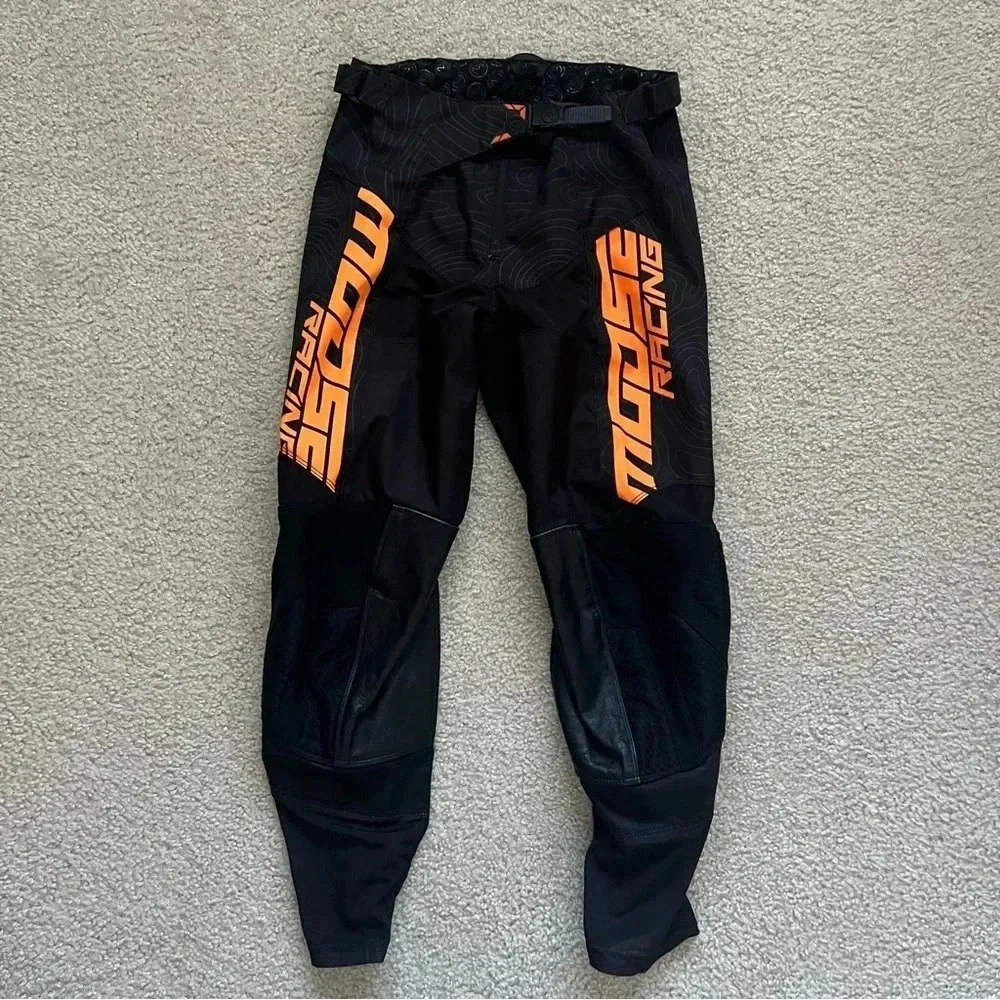 Moose Racing M1 Agroid Racewear Pants Men’s Size 28 Black Orange Motocross,